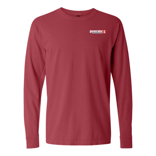  Comfort Colors Crimson Long Sleeve T Shirt - Generator Supercenter