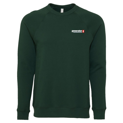  Bella + Canvas Forest Green Fleece Crew - Generator Supercenter
