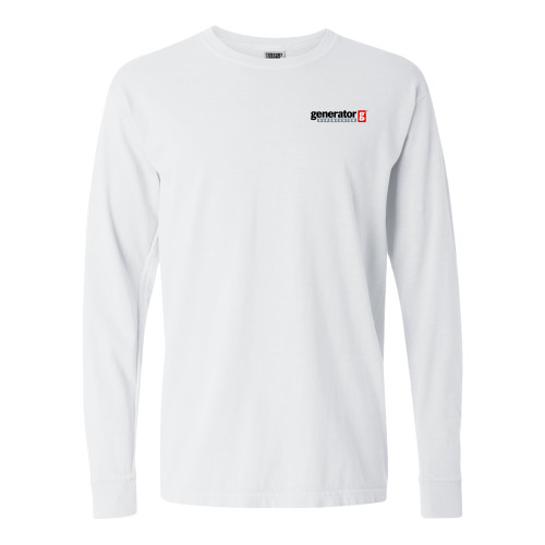  Comfort Colors White Long Sleeve T Shirt - Generator Supercenter