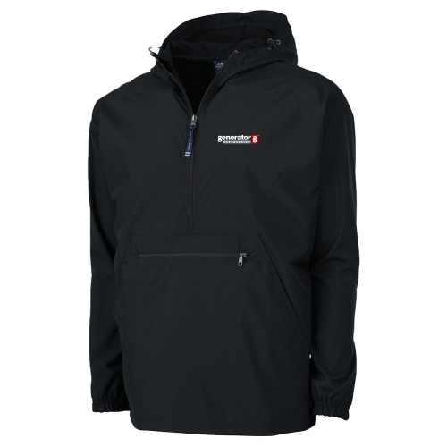  Charles River Black Pack N Go Pullover Rain Jacket - Generator Supercenter
