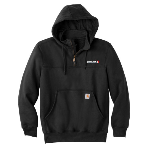  Carhartt Black Rain Defender Paxton Hooded Zip Sweatshirt - Generator Supercenter