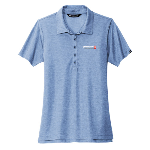  TravisMathew Womens Classic Blue Heather Oceanside Polo - Generator Supercenter