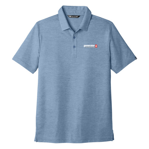  TravisMathew Classic Blue Oceanside Heather Polo - Generator Supercenter