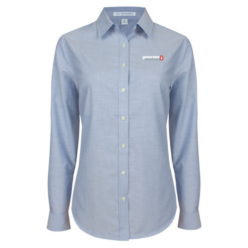  Womens Light Blue Oxford Button Down - Generator Supercenter