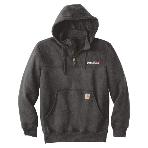 Carhartt Charcoal Rain Defender Paxton Hooded Zip Sweatshirt - Generator Supercenter