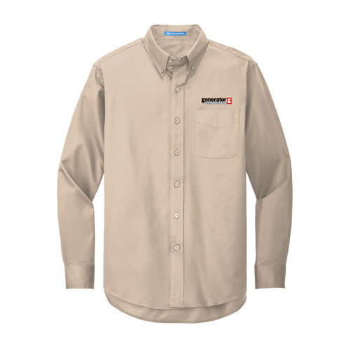  Khaki Twill Button Down Long Sleeve - Generator Supercenter