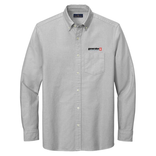  Brooks Brothers Windsor Grey Casual Oxford Cloth Shirt - Generator Supercenter