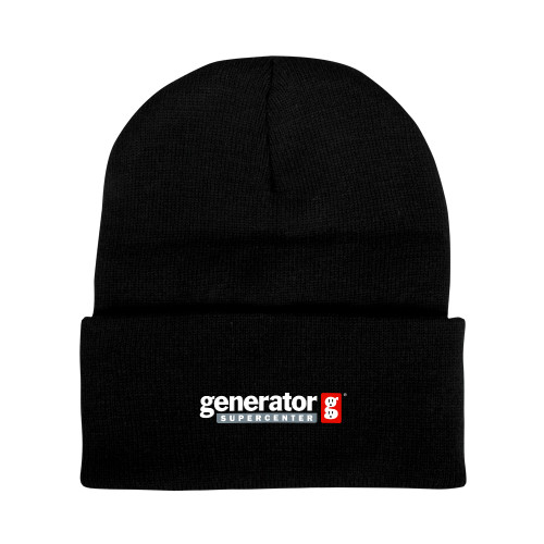  Black Knit Beanie w/Cuff - Generator Supercenter