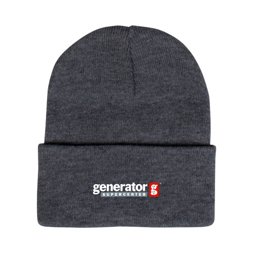 Grey Knit Beanie w/Cuff - Generator Supercenter