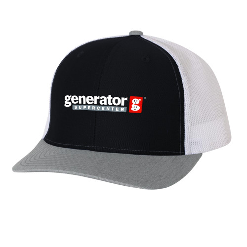  Richardson Black/White/Heather Trucker Hat - Generator Supercenter