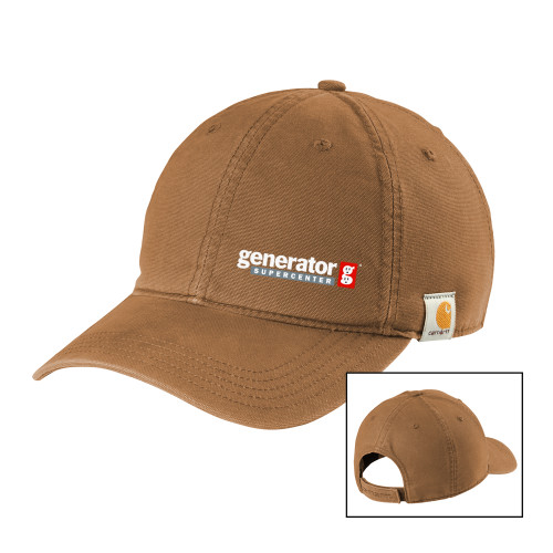  Carhartt Brown Cotton Adjustable Canvas Hat - Generator Supercenter