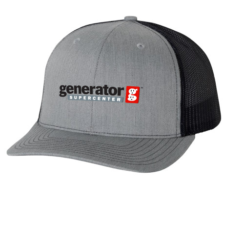  Richardson Heather Grey/Black Trucker Hat - Generator Supercenter