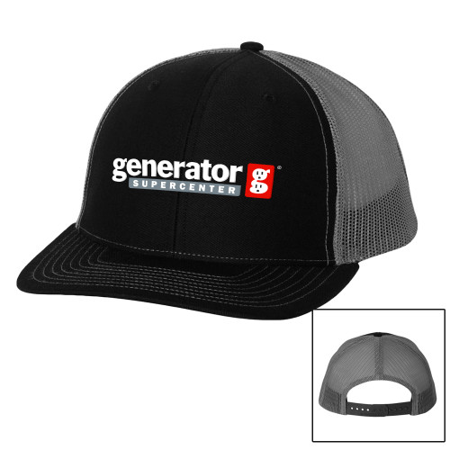  Richardson Black/Charcoal Trucker Hat - Generator Supercenter
