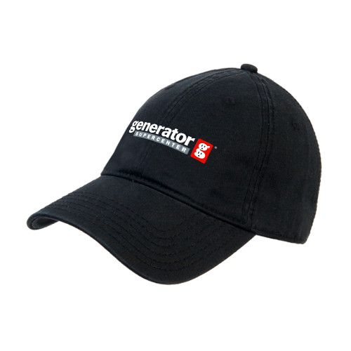  Black Unstructured Adjustable Low Profile Hat - Generator Supercenter