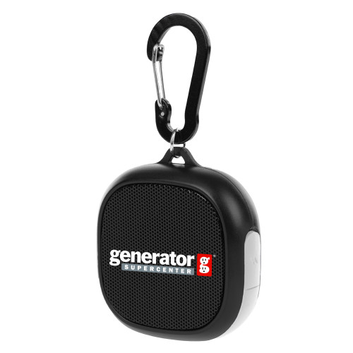  Black/White Waterproof Speaker w/ Carabiner - Generator Supercenter