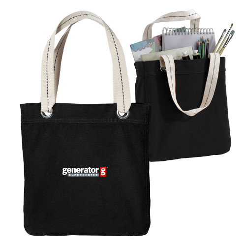  Allie Black Canvas Tote - Generator Supercenter