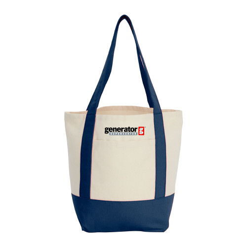  Mini Navy Recycled 8oz Cotton Canvas Tote - Generator Supercenter