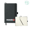 Thumbnail image for  5.5 x 8.5 Black FSC Mix Recycled Leather Bound Journal