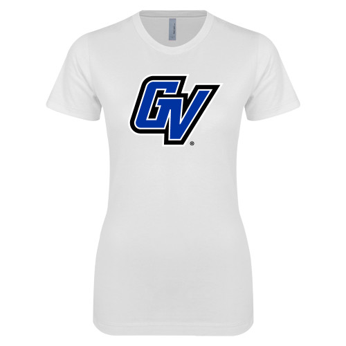  Next Level Womens White Boyfriend Tee - GV