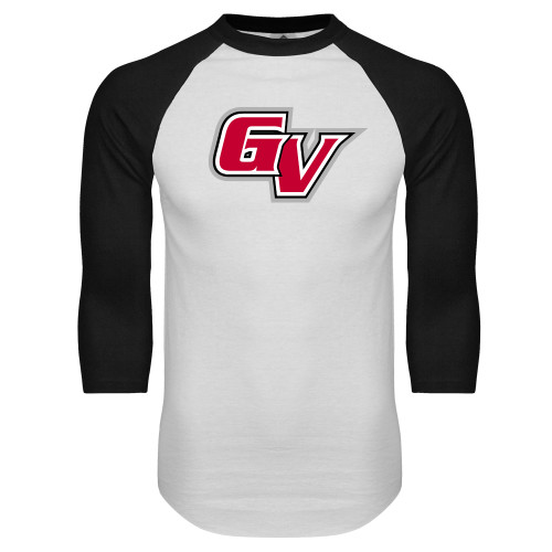  White/Black Raglan Baseball T Shirt - GV Athletic