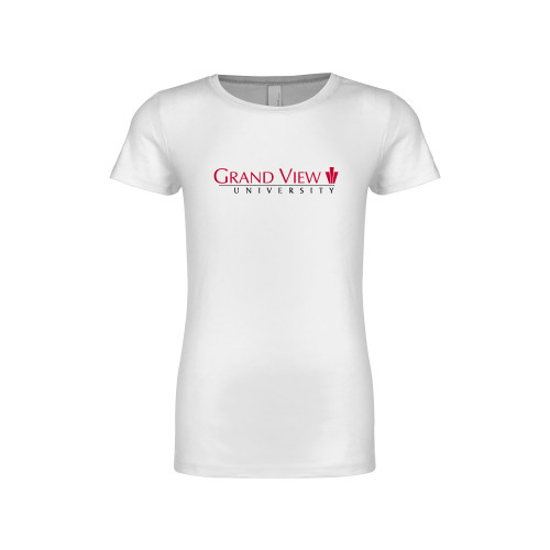 Next Level Girls White Fashion Fit T Shirt - Grand View University