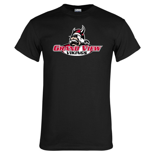  Black T Shirt - Grand View Viking Head