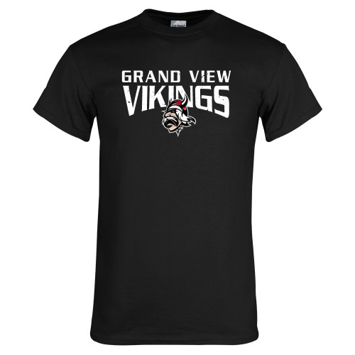  Black T Shirt - Grand View Vikings Over Viking Head