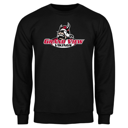  Black Fleece Crew - Grand View Viking Head