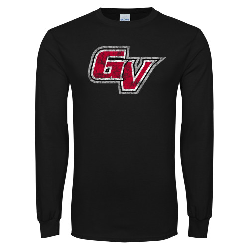  Black Long Sleeve T Shirt - GV Athletic Distressed