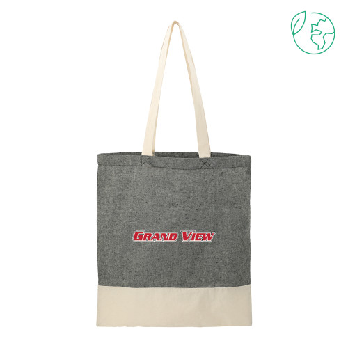  Split Recycled Black Cotton Twill Convention Tote - Grand View