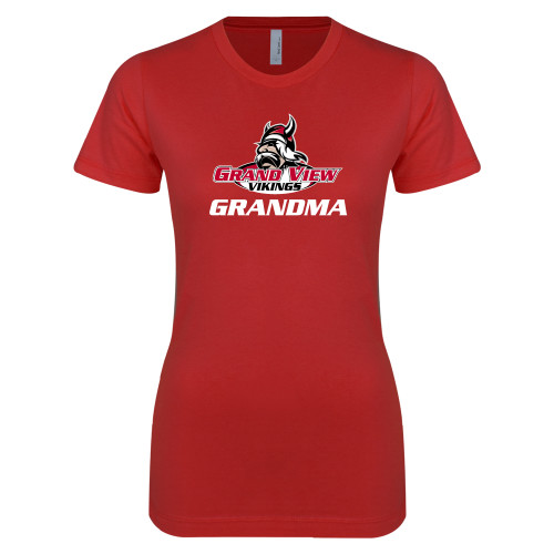  Next Level Womens Red Boyfriend Tee - Grandma Athletics