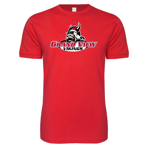  Next Level Red Softstyle T Shirt - Grand View Viking Head