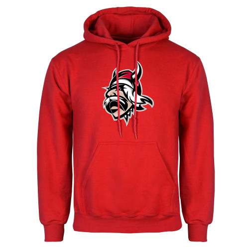  Red Fleece Hoodie - Viking Head