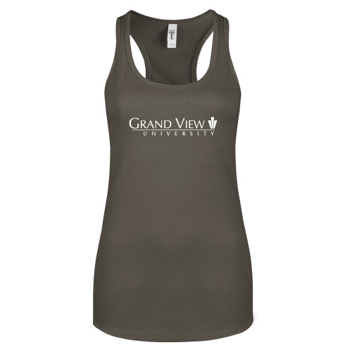  Next Level Womens Charcoal Racerback Tank - Grand View University