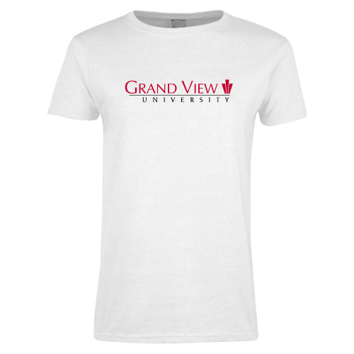  Womens White Short Sleeve Tee - Grand View University