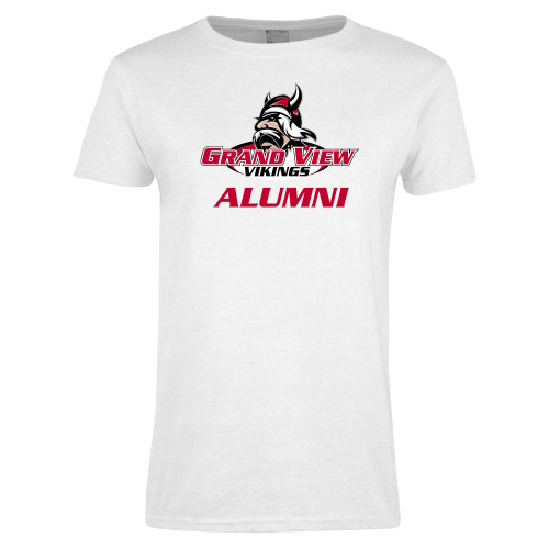  Womens White Short Sleeve Tee - Alumni Athletics