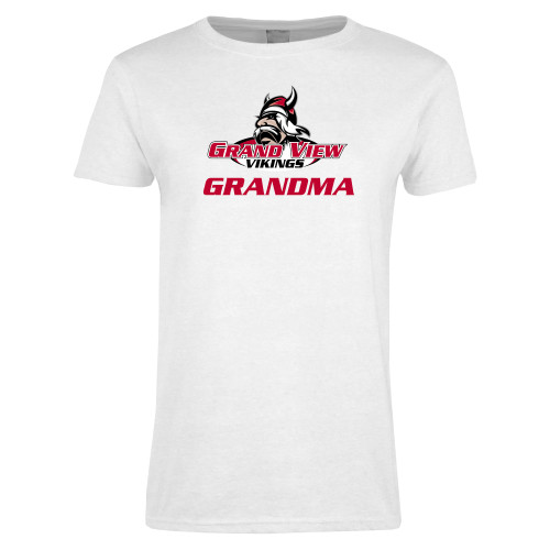 Womens White Short Sleeve Tee - Grandma Athletics