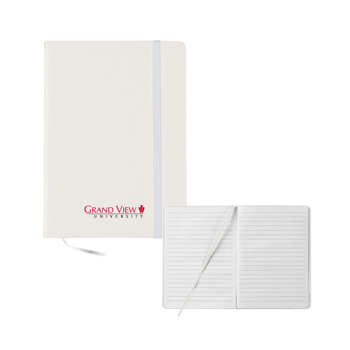 5x7 White Hard Cover Journal - Grand View University