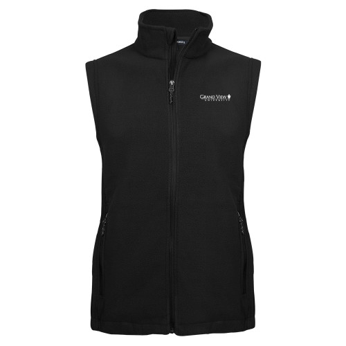 Grand View Black Fleece Full Zip Vest