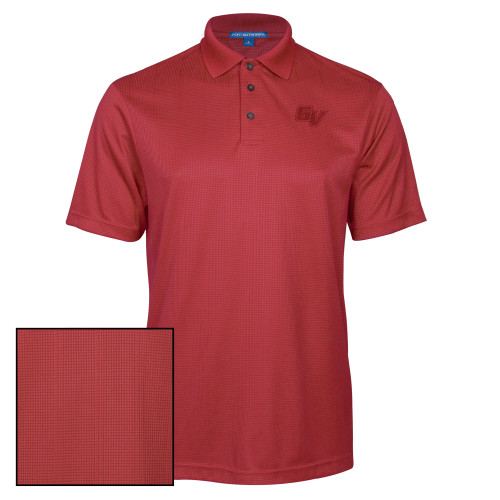  Red Performance Fine Jacquard Polo - GV Athletic