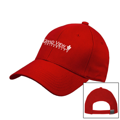  Red Structured Adjustable Pro Style Hat - Grand View University