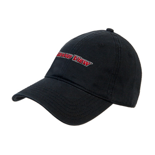  Black Unstructured Adjustable Low Profile Hat - Grand View