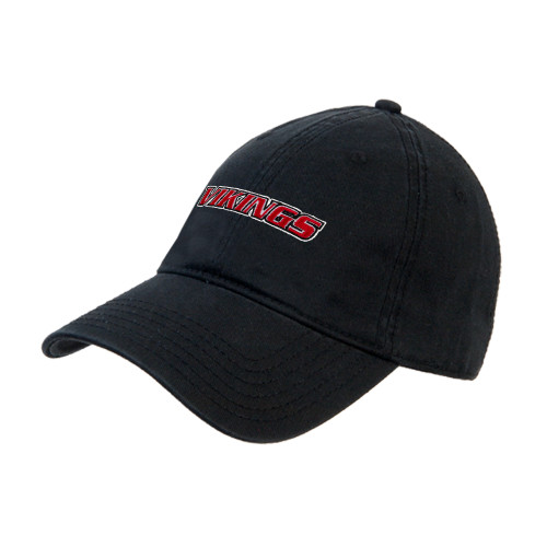  Black Unstructured Adjustable Low Profile Hat - Vikings