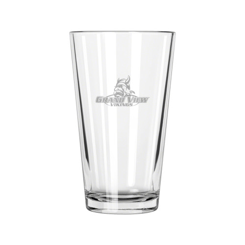  Libbey Glass 16oz - Grand View Viking Head Engraved