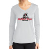 Thumbnail image for  Womens White Performance Long Sleeve V Neck Shirt