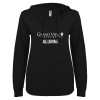 Thumbnail image for  ENZA Womens Black V Notch Raw Edge Fleece Hoodie