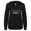 Thumbnail image for  ENZA Womens Black V Notch Raw Edge Fleece Hoodie