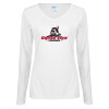 Thumbnail image for  Womens White Long Sleeve V Neck Tee
