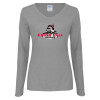 Thumbnail image for  Womens Grey Long Sleeve V Neck Tee 