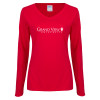 Thumbnail image for  Womens Red Long Sleeve V Neck Tee